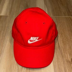 Nike Bright Red Cap with White Logo